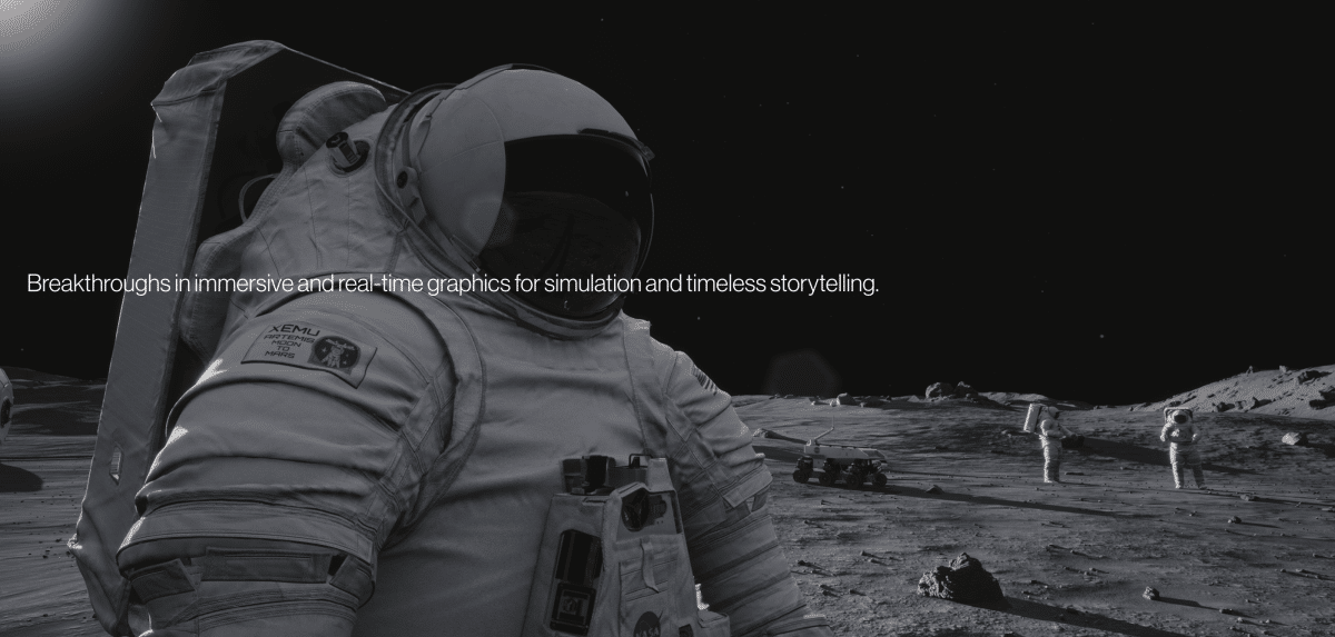 image of a spaceman in suit with text NASA Metaverse
