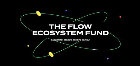 Image of planets and text reading Flow ecosystem fund