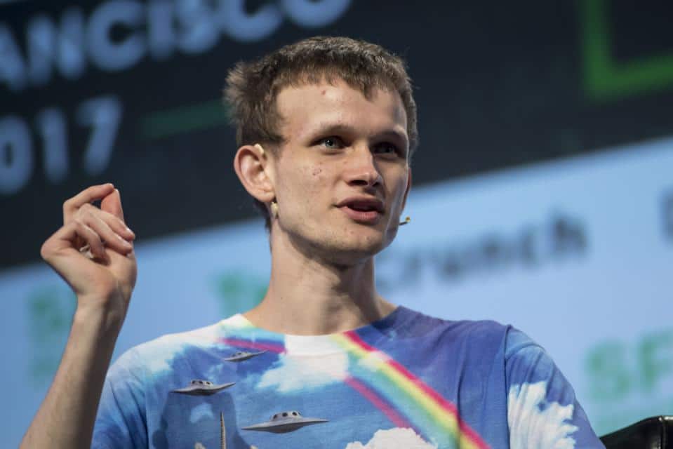 The picture shows Ethereum co-founder Vitalik Buterin