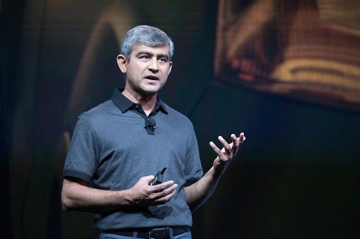 The picture shows Google Cloud Vice President, General Manager, and Head of Platform Amit Zavery.