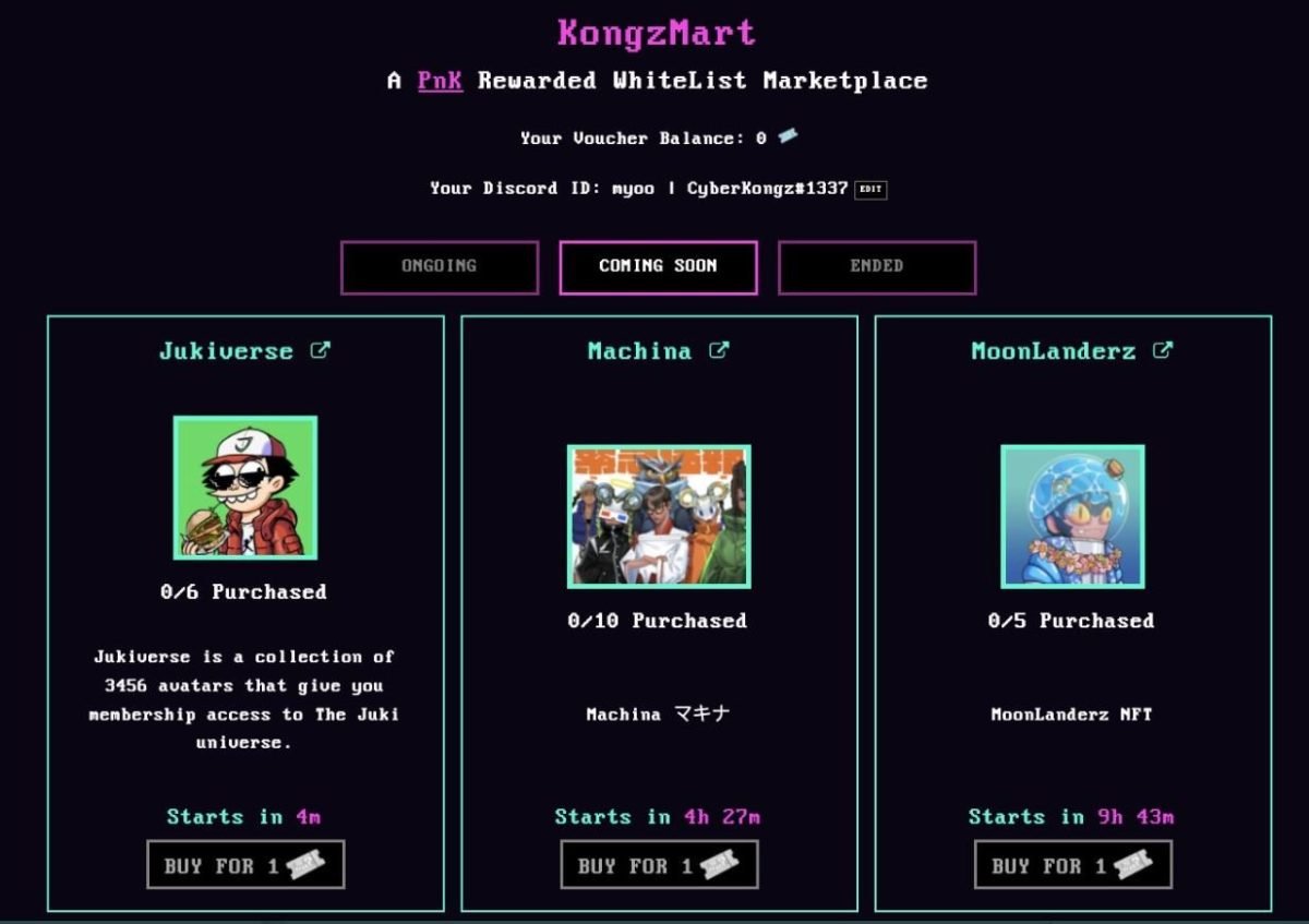Image of the CyberKongz PlayToWL Whitelist Marketplace