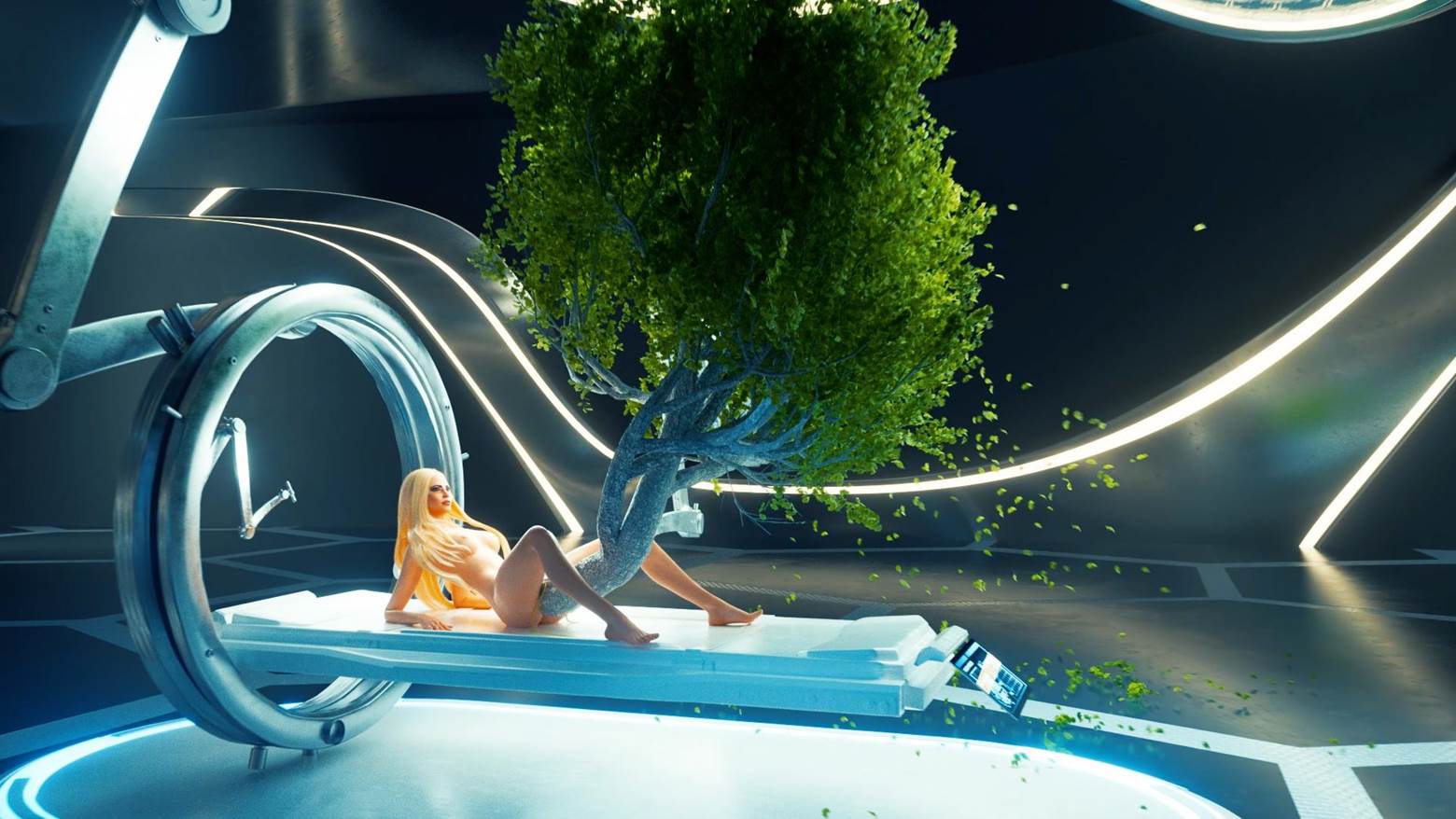Video NFT Mother of Nature featuring a naked 3D avatar of Madonna.