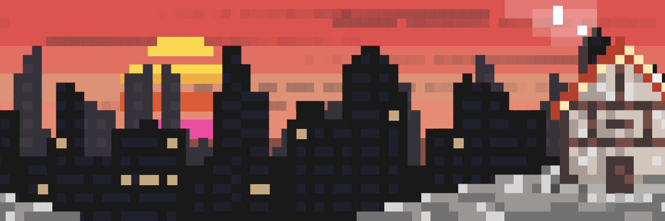 pixelated cityscape from PunkScapes collection