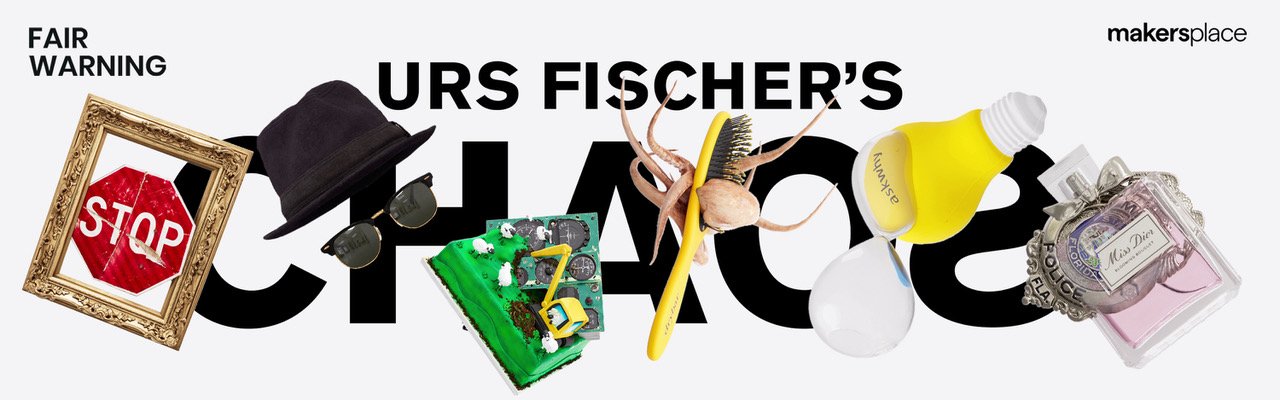 image of the official logo for Urs Fischer's CHAOS NFT collection