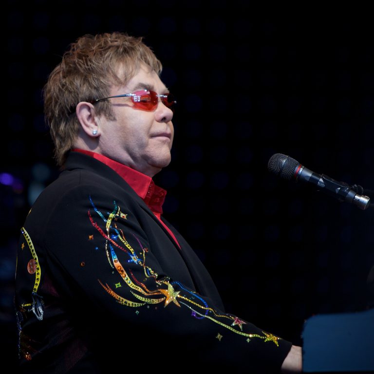 Debut NFT creator Elton John performing at Skagerak Arena in Norway