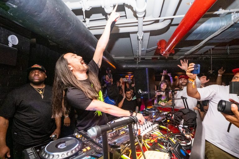 Image of Steve Aoki at the Goblintown party