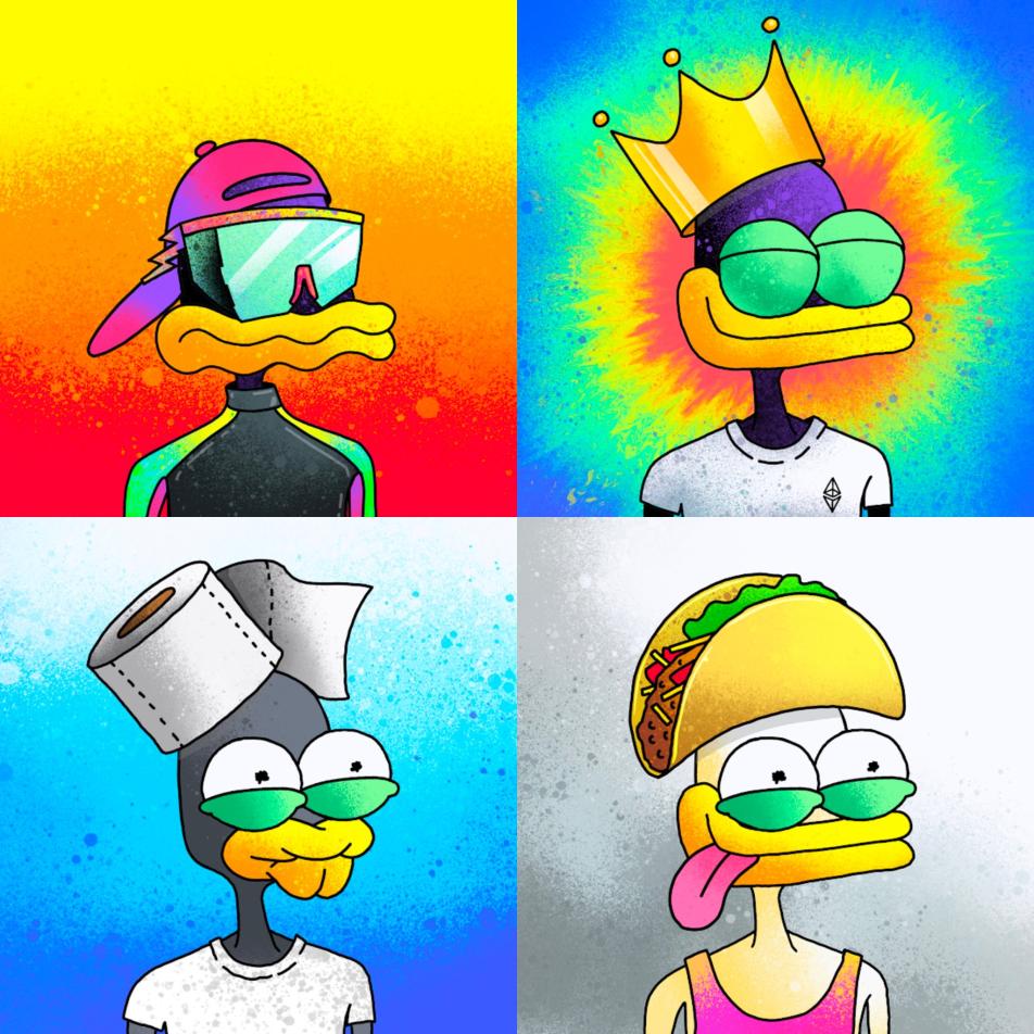 Different cartoon duck avatars
