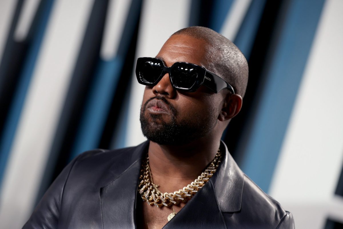 The image shows rapper Kanye West who has just filed NFT and Metaverse related trademarks