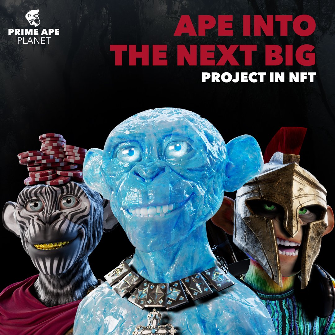 Digital poster of Prime Ape Planet NFTs