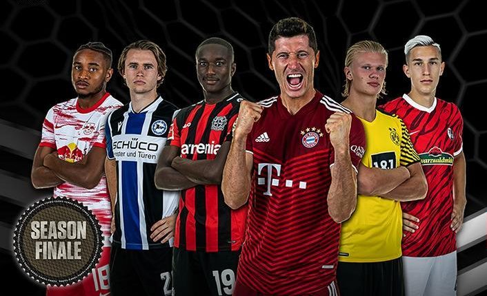 digital poster of Bundesliga players offered as NFT trading cards