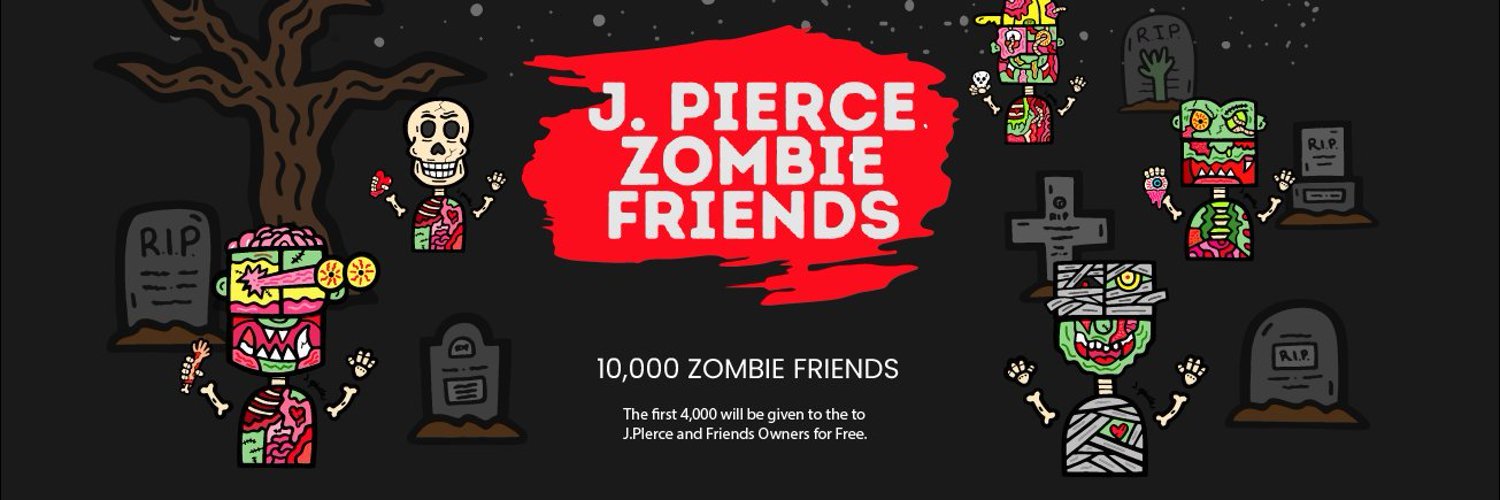 upcoming mint information for J. Pierce Zombie Friends NFTs