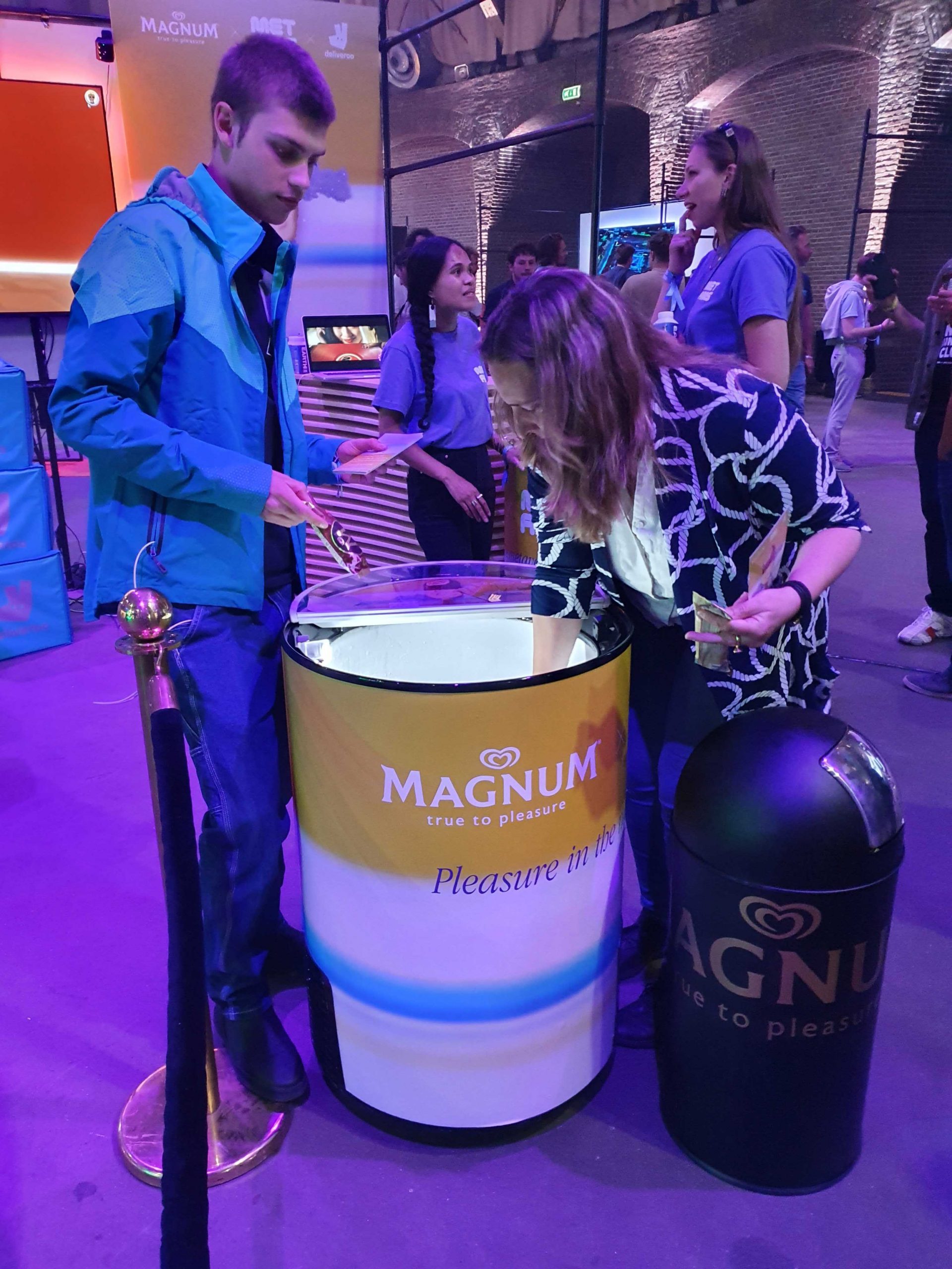 magnum ice cream booth at Amsterdam metaverse festival