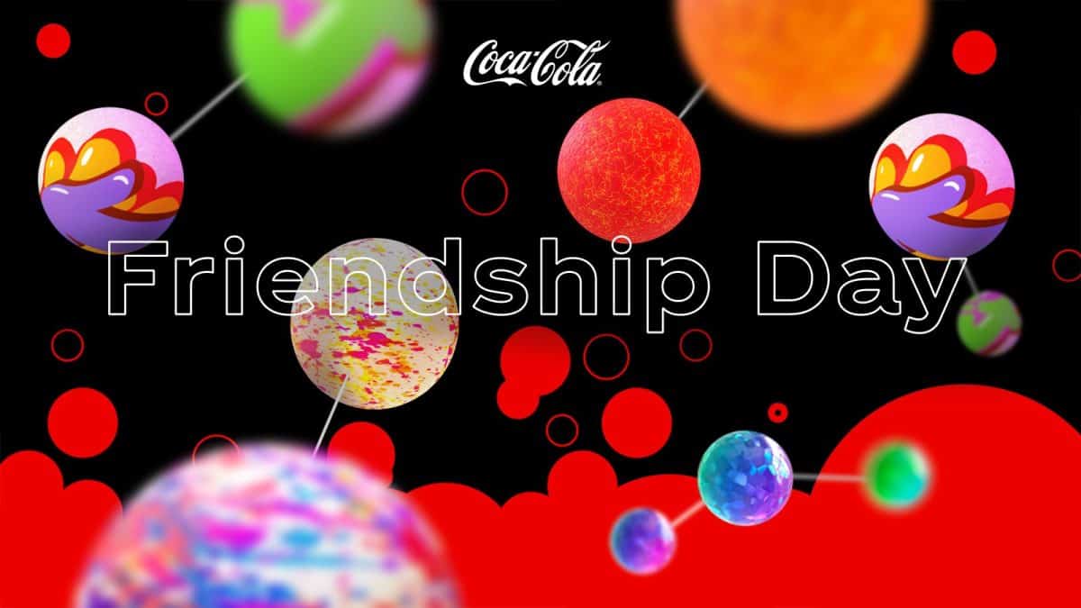 Coca-Cola friendship day NFT in bright colours
