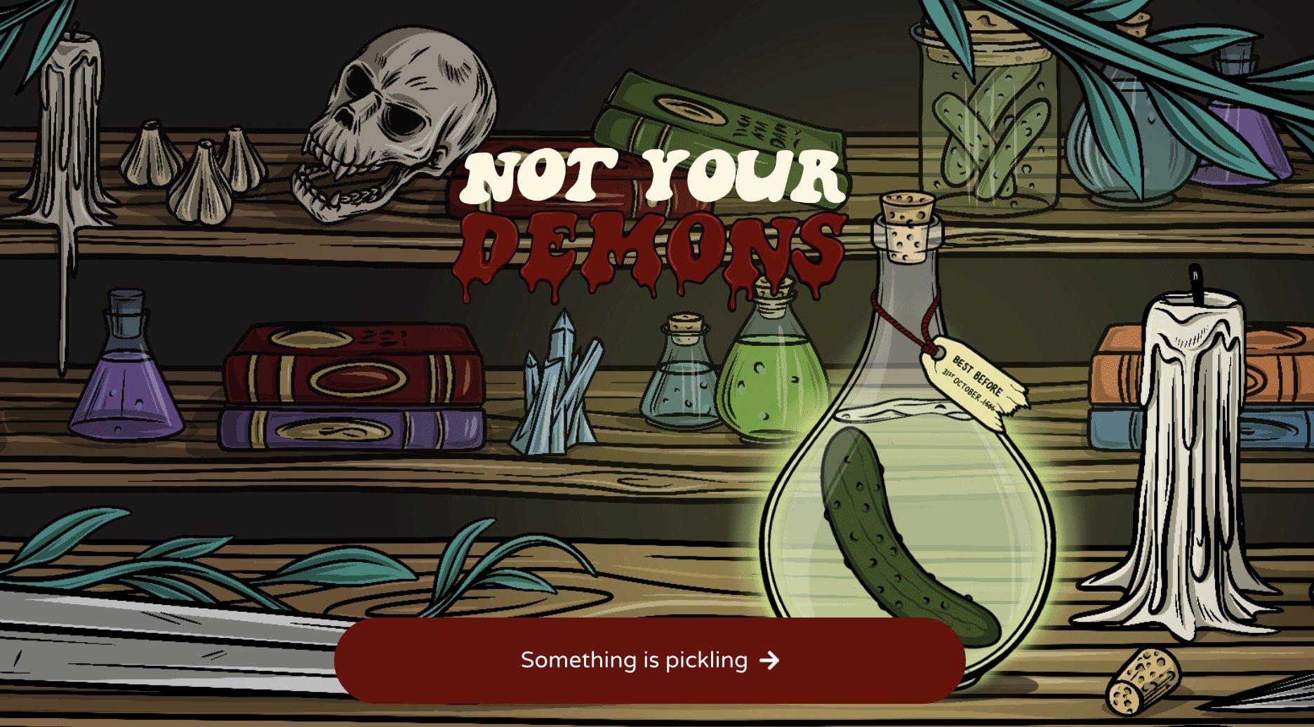 Not Your Demons NFT collection with cucumbers and skeletons