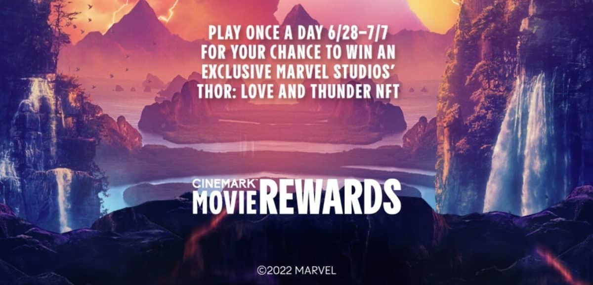 Thor Love and Thunder page on Cinemark website