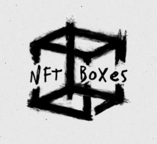 black and white Image of NFTBoxes by Pranksy