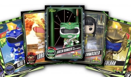Funko Power Rangers NFT cards featuring different characters