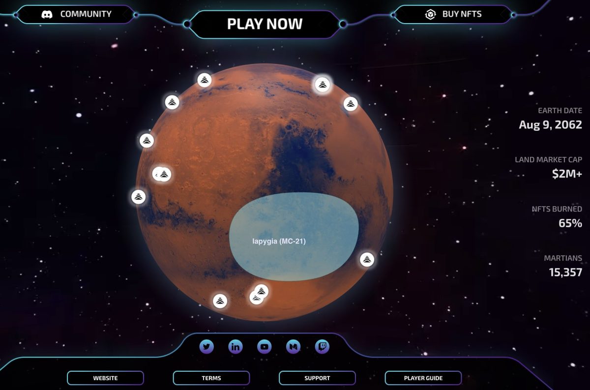 Million on Mars game's Mars planet