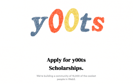 y00ts scholarship application page
