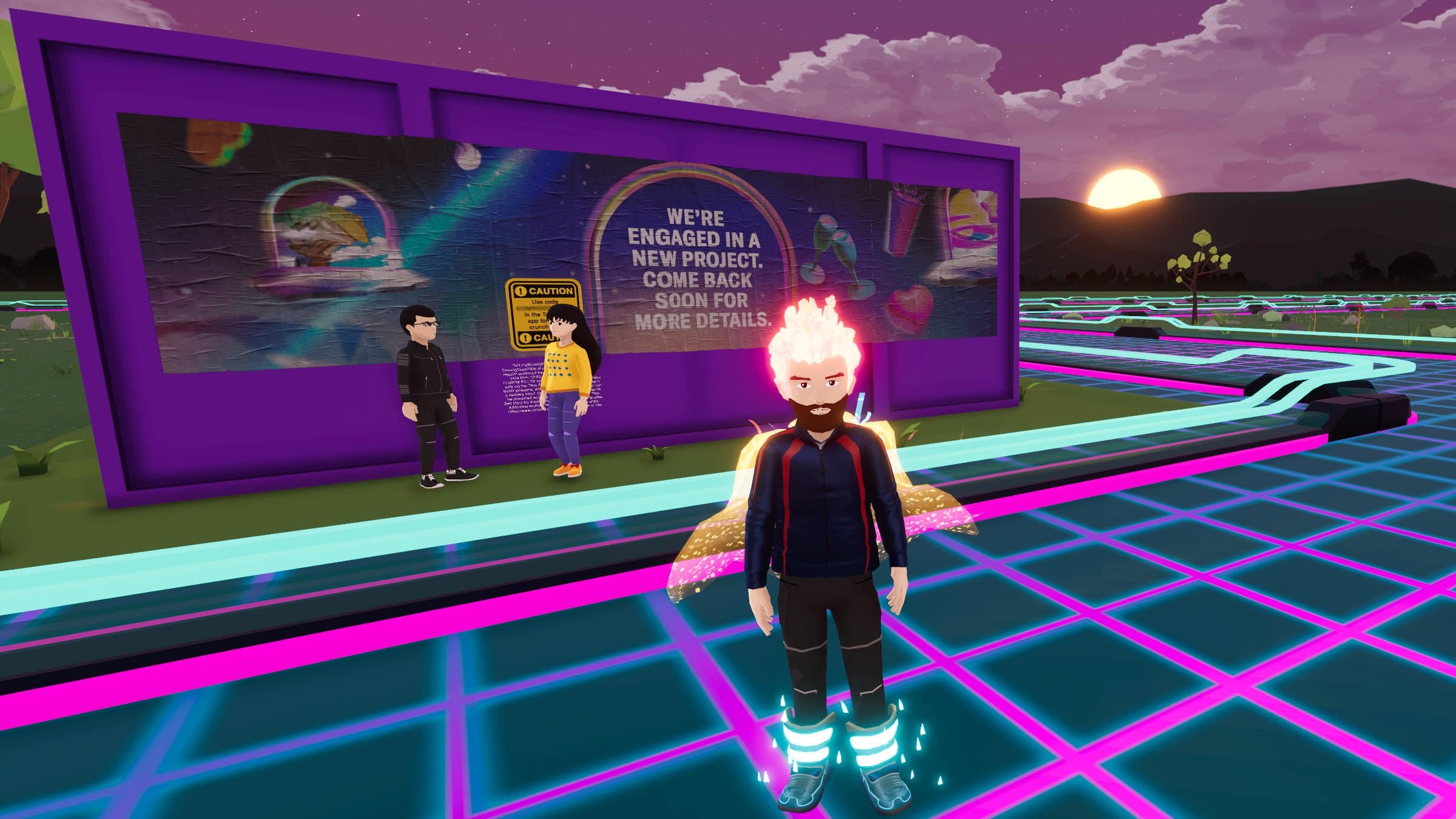 Taco Bell land in Decentraland metaverse  with virtual avatars