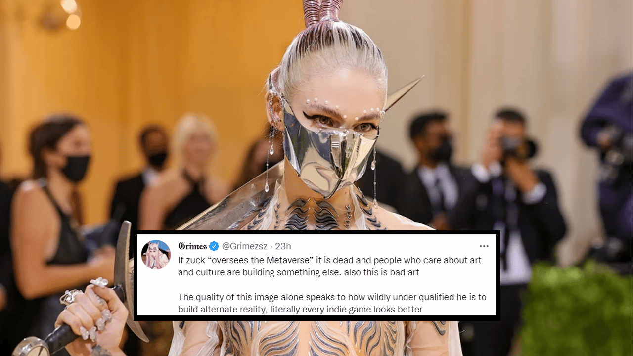 Read more about the article Grimes Targets Zuckerberg Over His Imaginative and prescient For The Metaverse