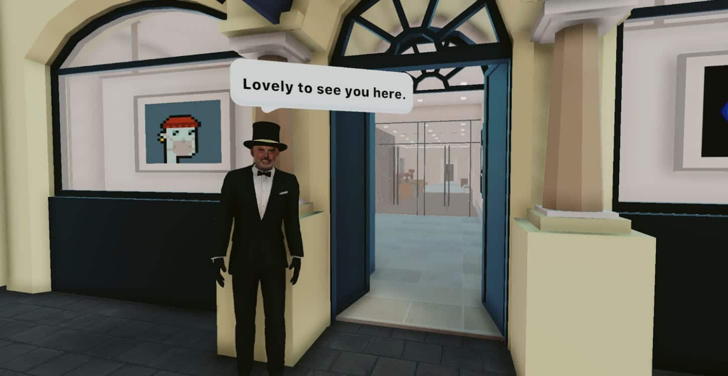 screenshot of sotheby's in decentraland