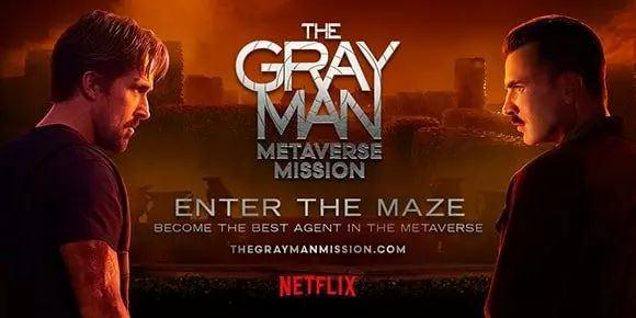 Netflix x Decentraland’s The Gray Man Metaverse Mission poster