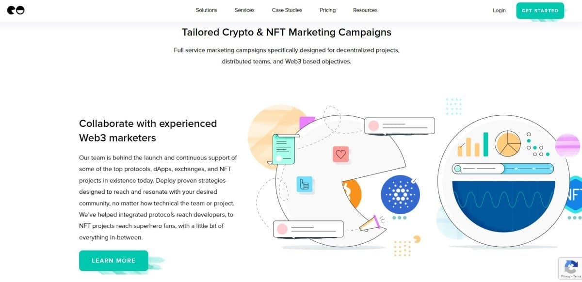 screenshot of the NeoReach NFT marketing company