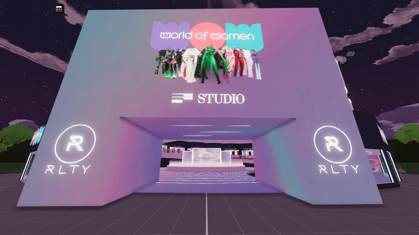 Decentraland entrance to the fashion metaverse event