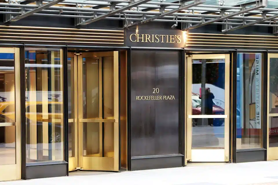 Image of Christie's art auction house in New York NFT