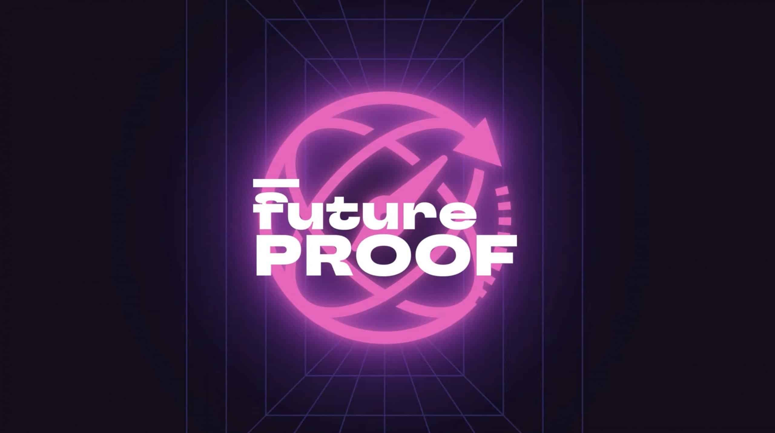 pink circle with words 'future proof'