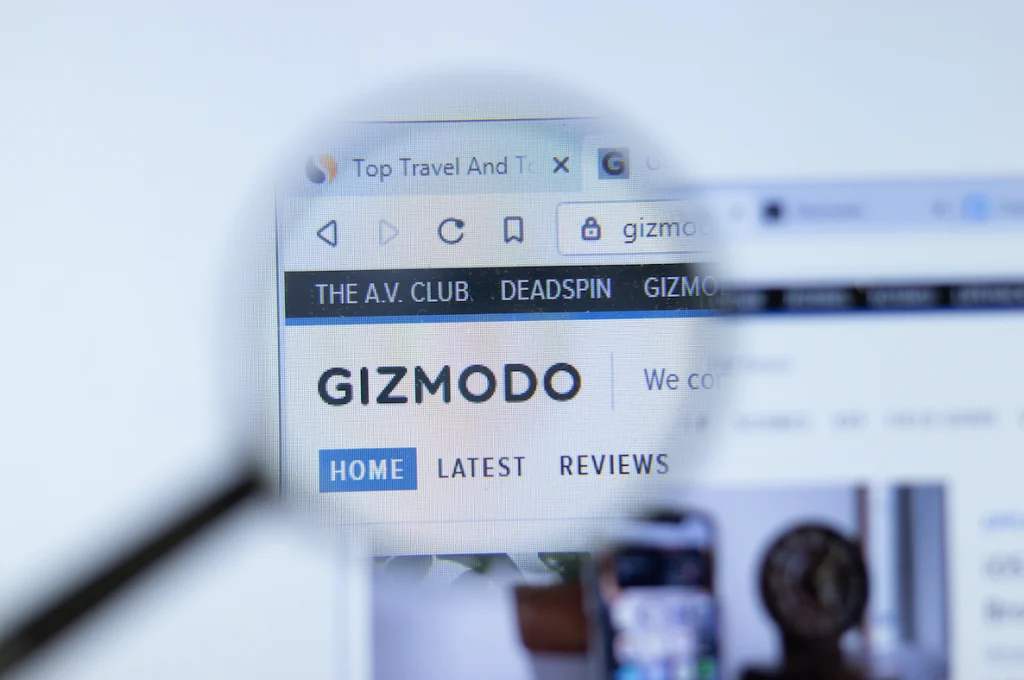 Artistic representation of the technology website gizmodo