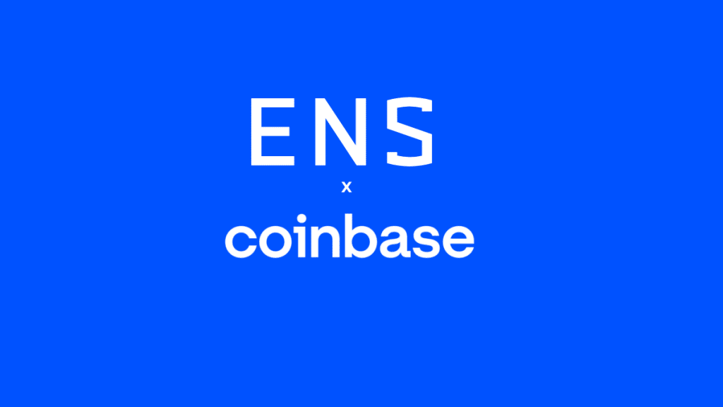 Coinbase ve ENS logosunun resmi