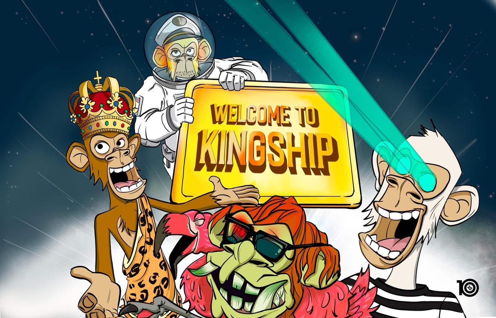digital poster of the NFT music supergroup KINGSHIP