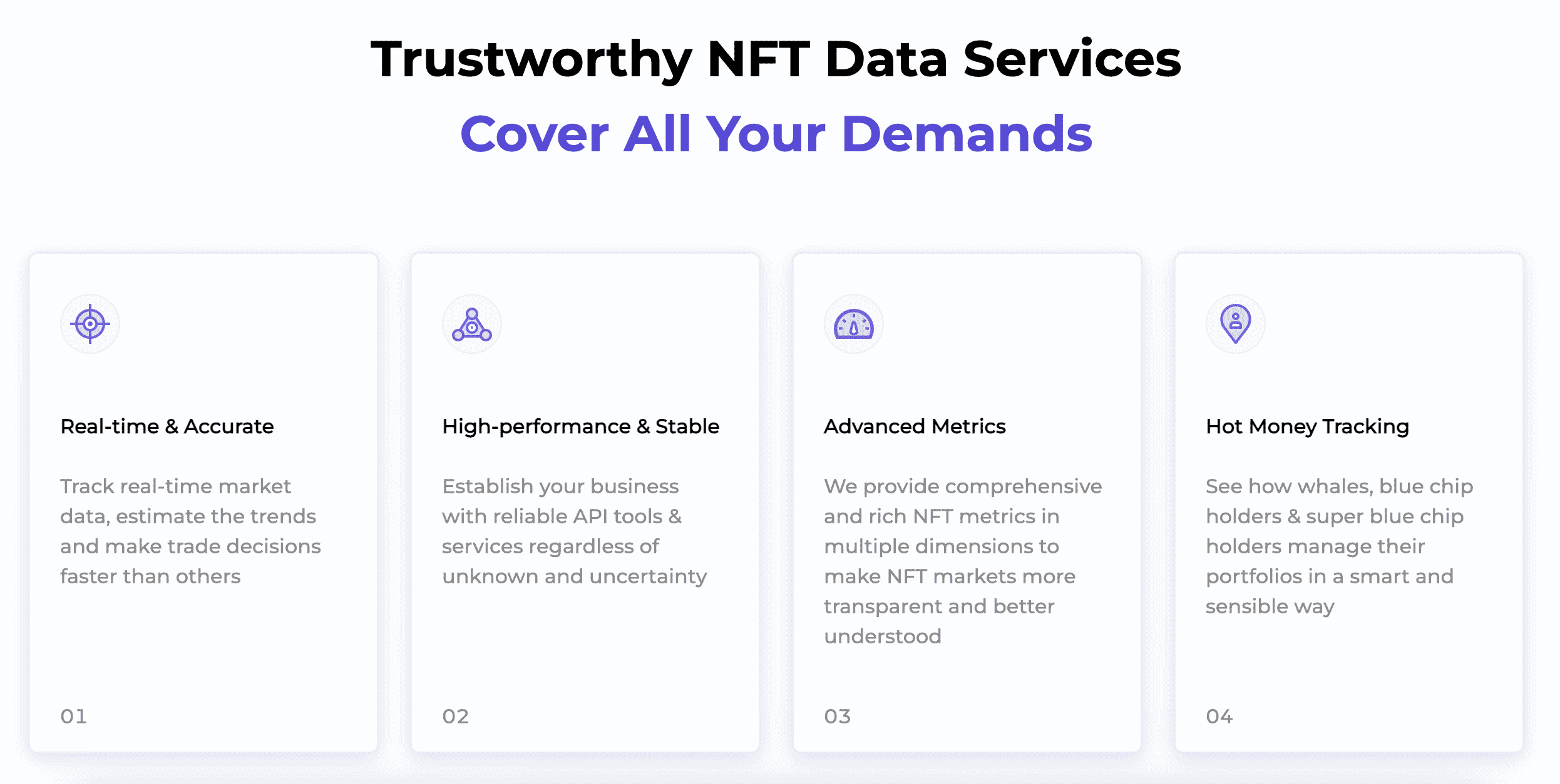 screenshot of the top features offered by the NFTGo Developers API