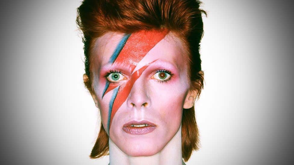 image of David Bowie in makeup
