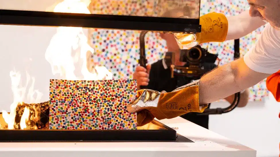 Damien Hirst Burns $10 Million In Physical ‘The Currency' Paintings
