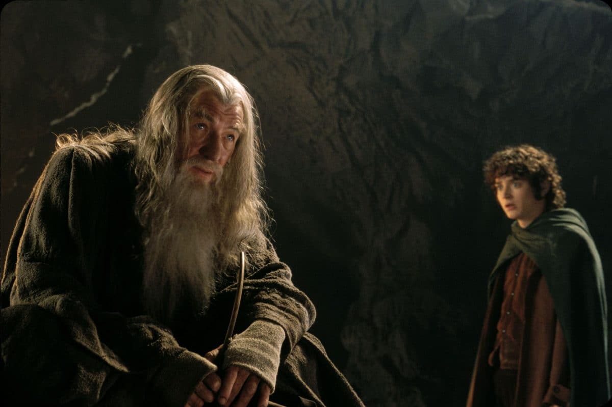 A picture of Gandalf and Frodo from the Lord Of The Rings movies