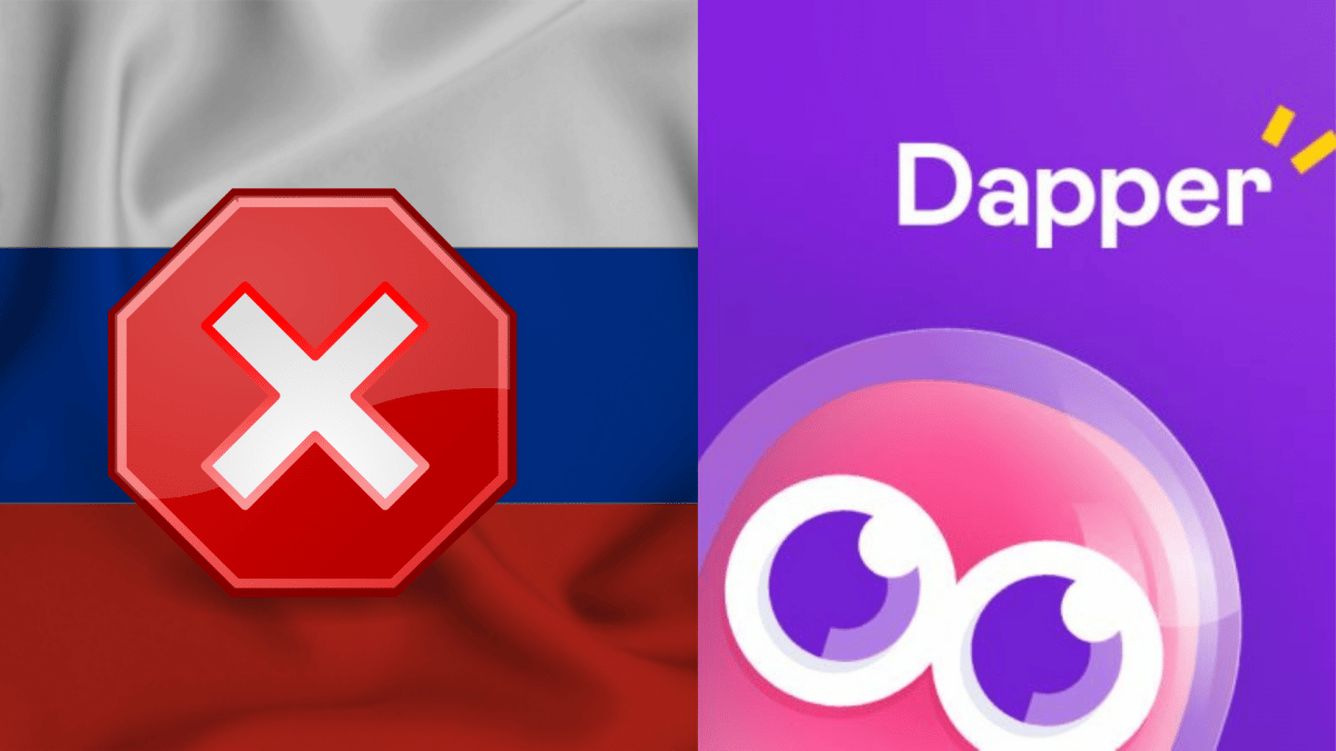 Logotipo de Dapper Labs con bandera de Rusia