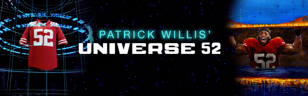 Image of Patrick Willis with text reading Universe 52 NFT fan club