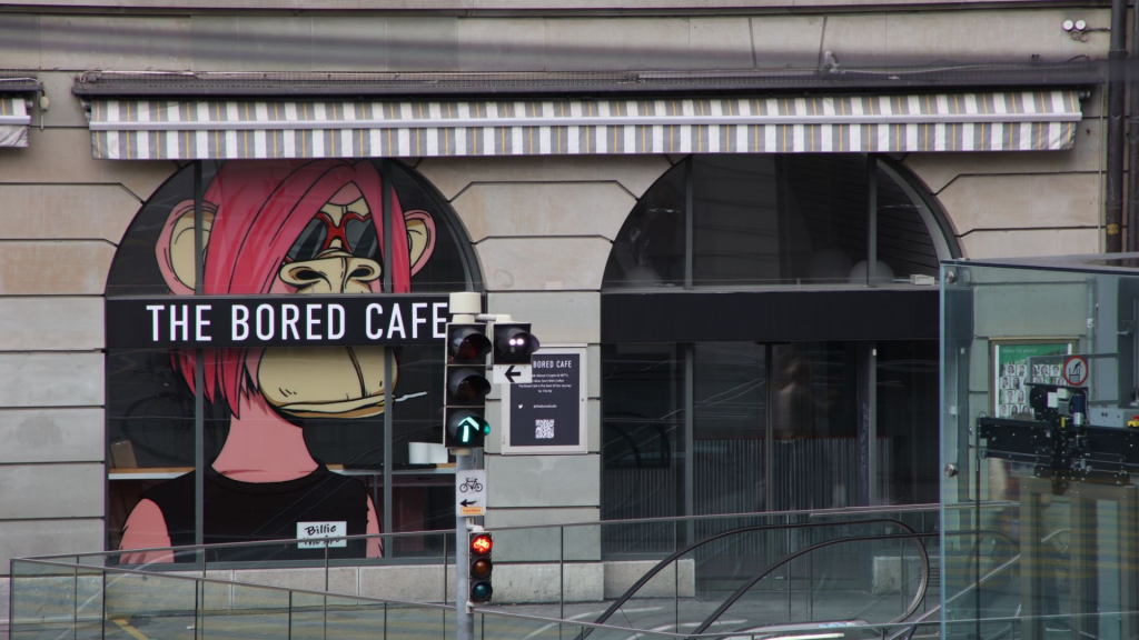 Das Café im Stil des Bored Monkey Yacht Club wird in der Schweiz eröffnet