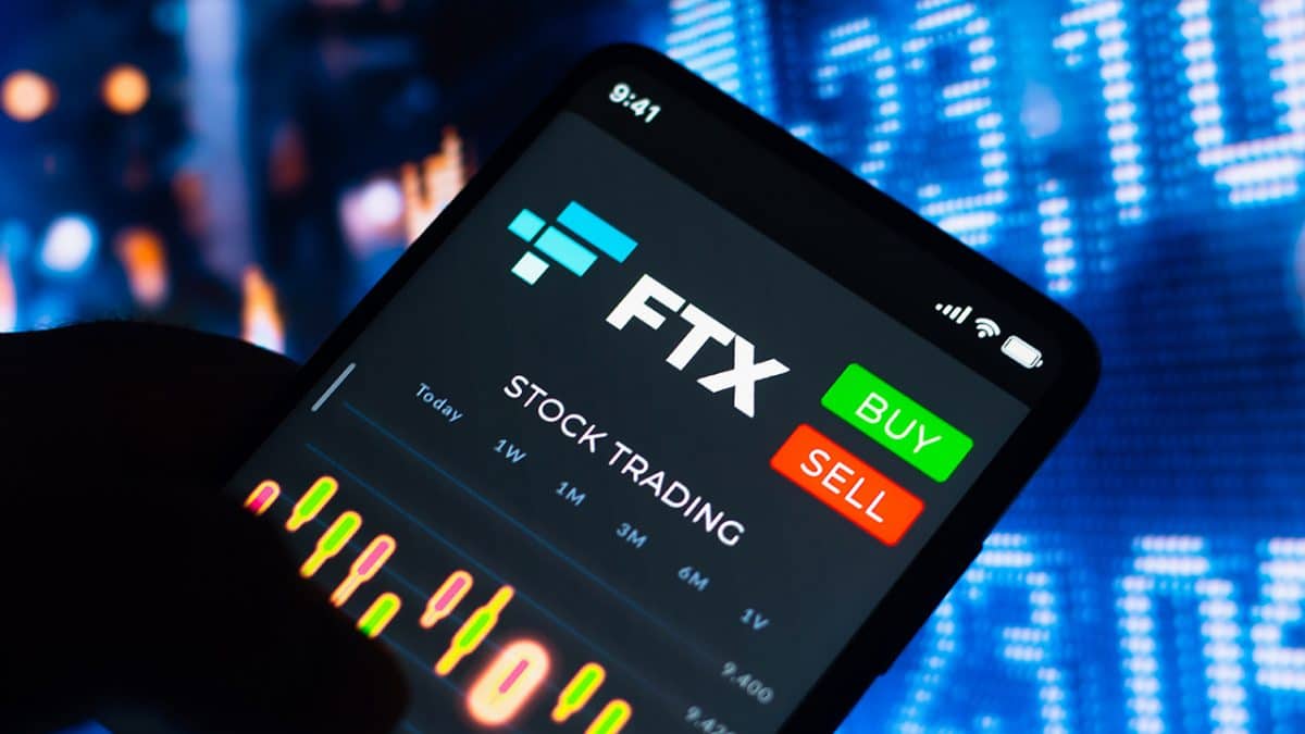 FTX trading on a smartphone screen