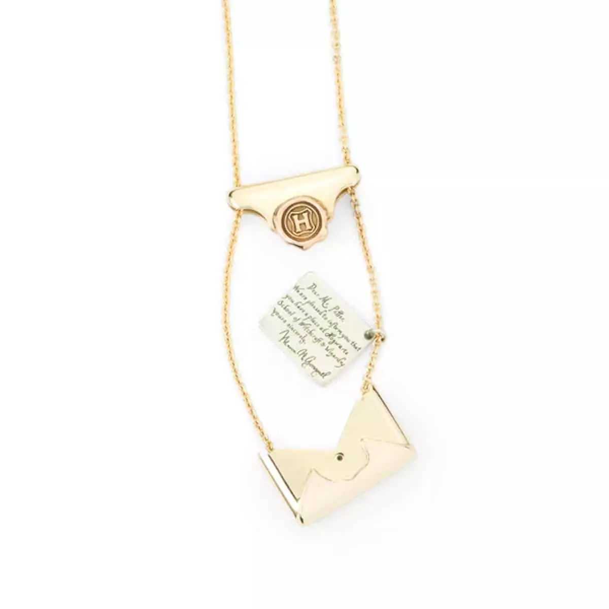 The Hogwart’s Acceptance Letter Necklace from the collection. 