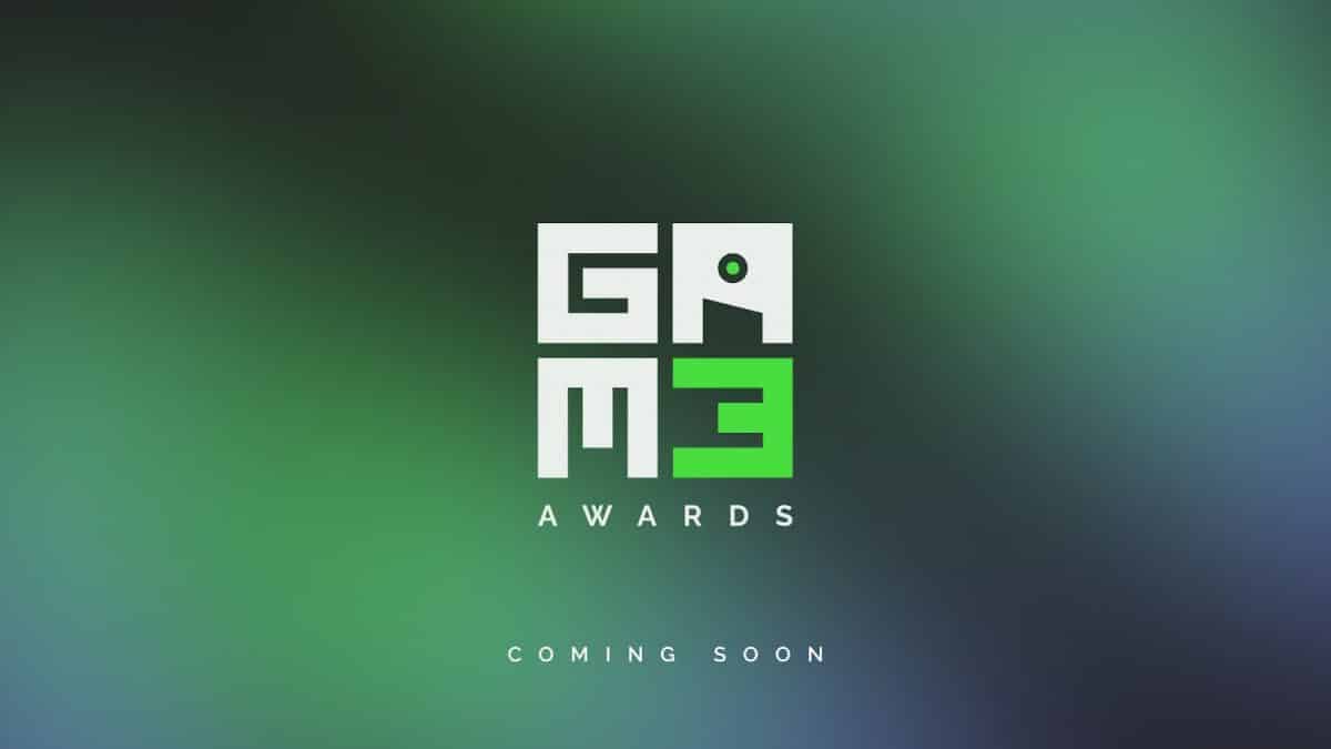 image of the GAM3 Awards logo with green background