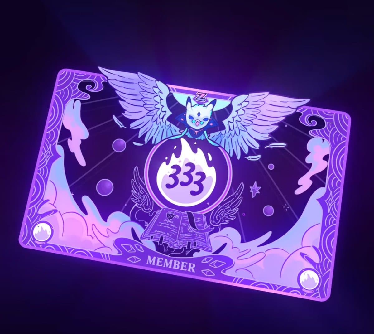 A bat is drawn on a purple card in support of ZenAcademy ZenChests Summoning.