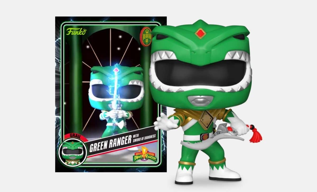 Power Rangers x Funko Pop NFT objets de collection numériques Personnage Green Ranger.