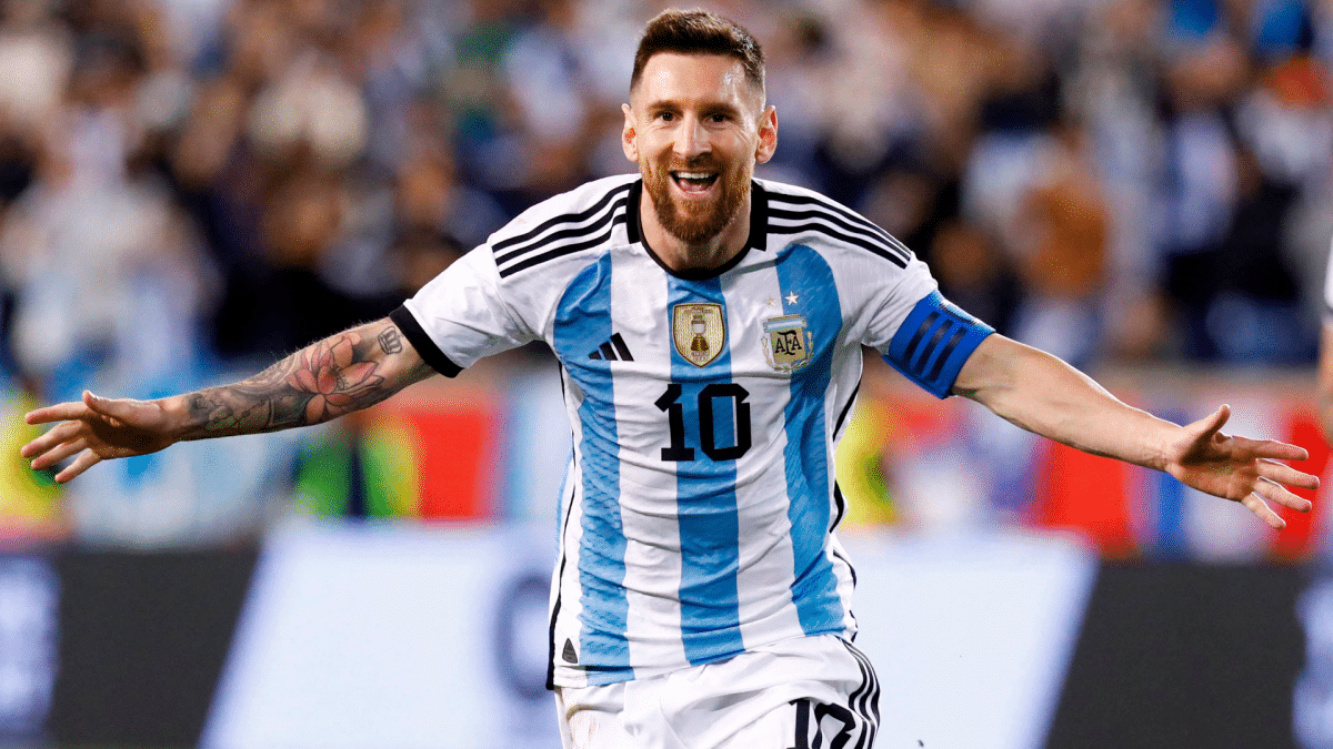 Una foto del campeón mundial Lionel Messi, el embajador de la plataforma NFT Sorare