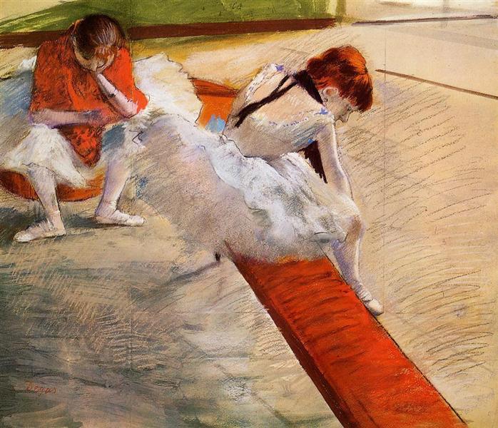 A picture of Edgar Degas' Dancer's Resting painting (1879), which can be collected on the Samsung NFT Hub app
