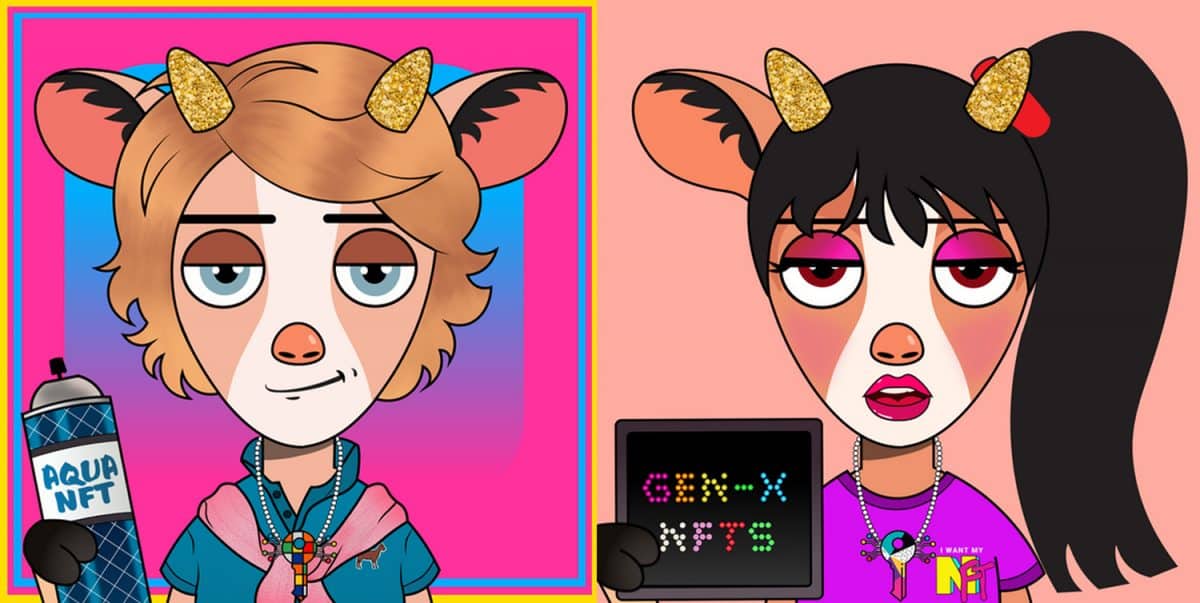 collage of two GEN-X NFT avatars