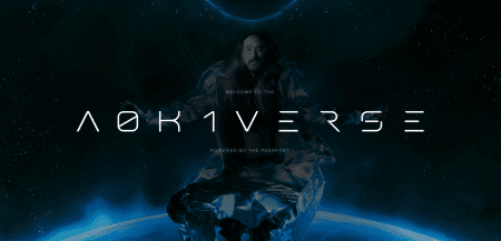 Steve Aoki in a promotional poster for A0k1VERSE.